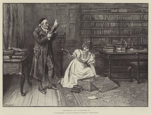 Bibliomanía, en la Exposición del Instituto Real de Pintores en Acuarelas de George Goodwin Kilburne